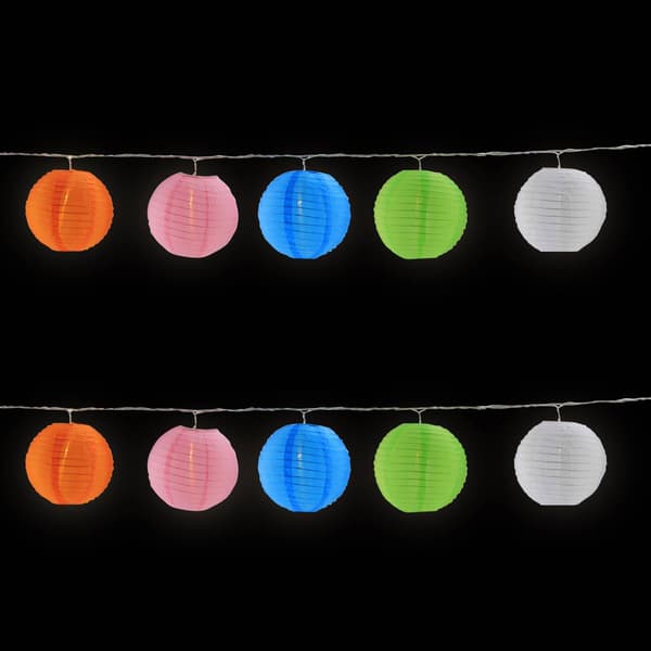 Northlight Seasonal 9ft. Summer Paper Lantern Patio Light Set