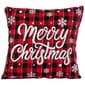 Merry Christmas Plaid Decorative Pillow - 18x18 - image 1