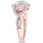Gemstones Classics™ 10kt. Rose Gold Ethiopian Blue Opal Ring - image 4