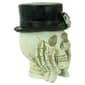 Northlight Seasonal 9in. Skull With Top Hat And Roses Decor - image 2