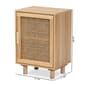 Baxton Studio Maclean Natural Brown Wood 1-Door Nightstand - image 10