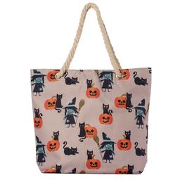 Renshun Witch Cat Pumpkin Tote