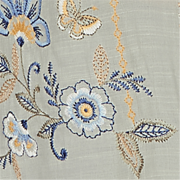Womens Alfred Dunner Indigo Girls Floral Embroidery Blouse
