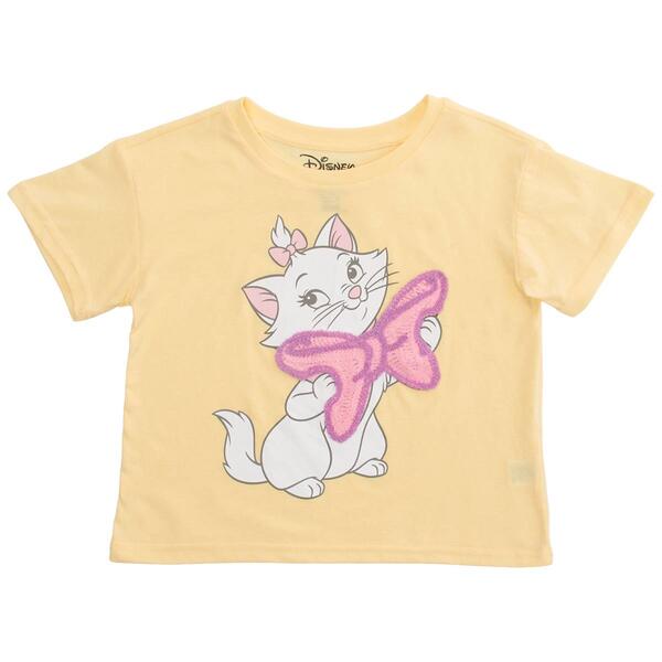 Girls &#40;7-16&#41; Disney Artistocats Marie Crochet Bow Tee - image 