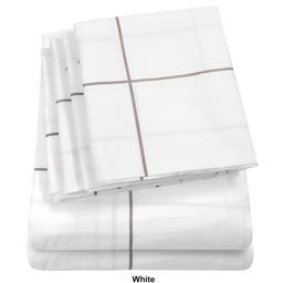 Sweet Home Collection 6pc. Window Pane Microfiber Sheets Set