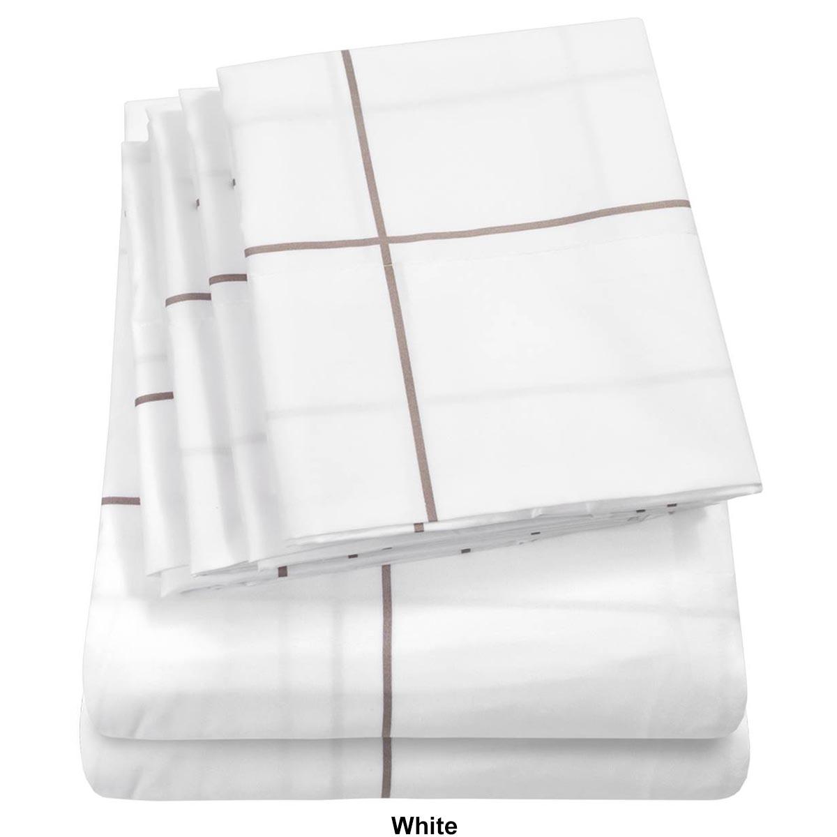 Sweet Home Collection 6pc. Window Pane Microfiber Sheets Set