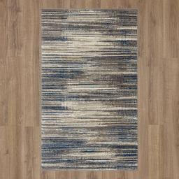 Mohawk Home Furie Stripe Grey/Dark Blue Area Rug