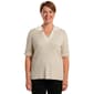 Plus Size Rio & Rian Elbow Sleeve Crochet Collar Stripe Sweater - image 1