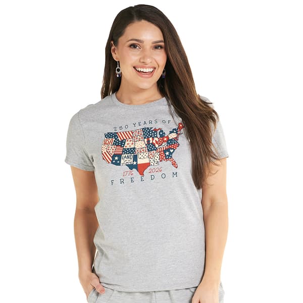 Womens Home of the Brave Quilted America 250 Short Sleeve Tee