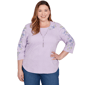 Plus Size Alfred Dunner Hilton Head Embroidered Sleeve Textured - image 1