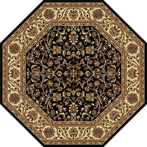 Tayse Sensation Ventura Octagon Area Rug - Black - image 