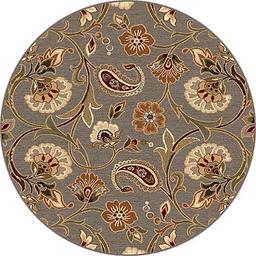 Tayse Impressions Fairfield Blue Round Area Rug - 5'3