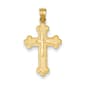 Unisex Gold Classics(tm) 14kt. Yellow Gold Budded Cross Pendant - image 1