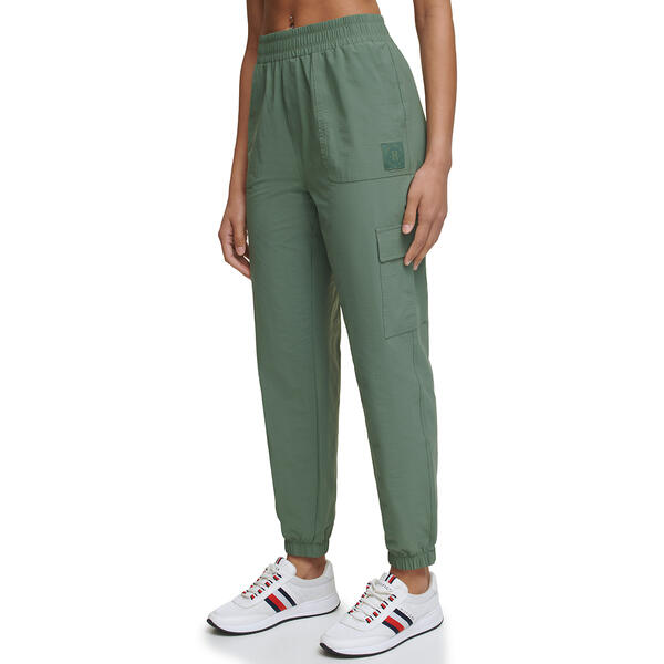 Womens Tommy Hilfiger Sport Stretch Ripstop Cargo Joggers