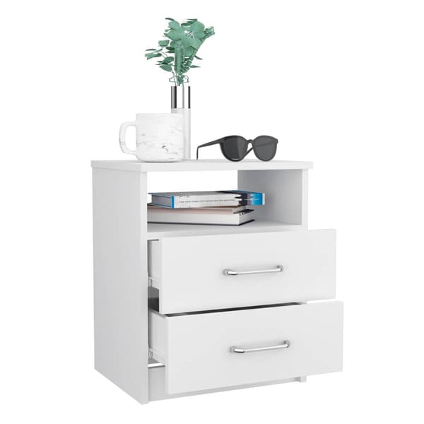 FM FURNITURE Oklahoma 2 Drawer Nightstand