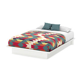 South Shore Step One Full 54in. Platform Bed-White