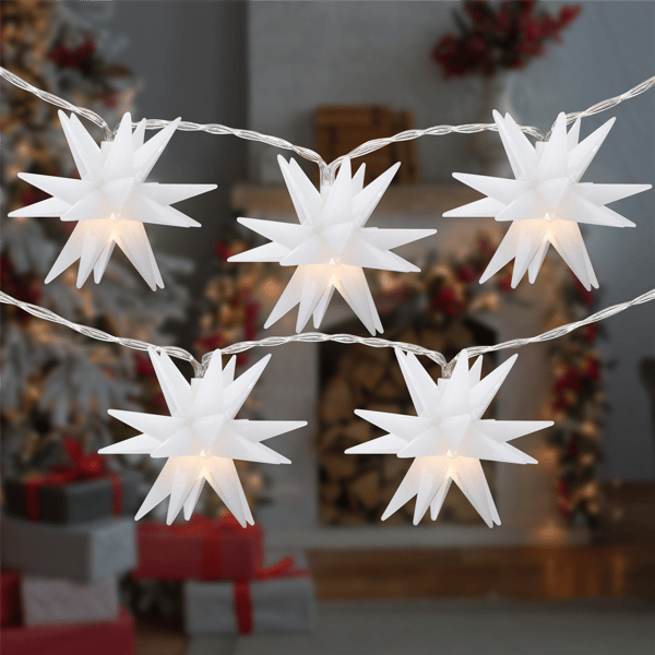 Northlight 5.25ft. 10ct. LED White Star Christmas Fairy Lights