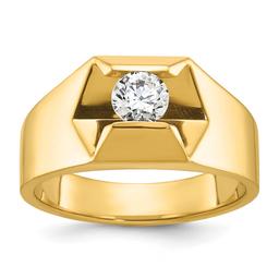 Mens Gentlemens Classics(tm) 14kt Gold Polished 1/4ct. Diamond Ring