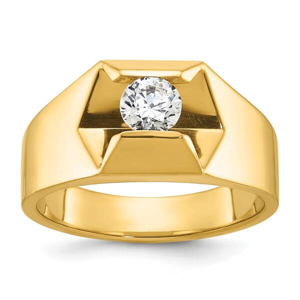 Mens Gentlemens Classics&#40;tm&#41; 14kt Gold Polished 1/4ct. Diamond Ring - image 