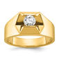Mens Gentlemens Classics(tm) 14kt Gold Polished 1/4ct. Diamond Ring - image 1