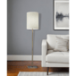 HomeRoots 61in. Brass Floor Lamp With White Cylinder Shade - image 2