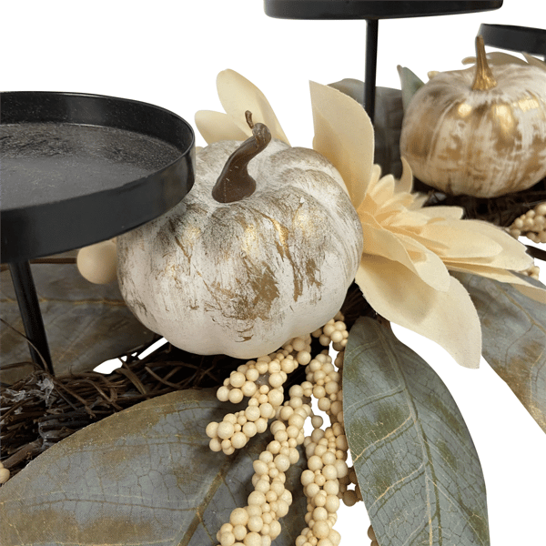 Northlight Dahlia Fall Harvest Candle Holder Centerpiece