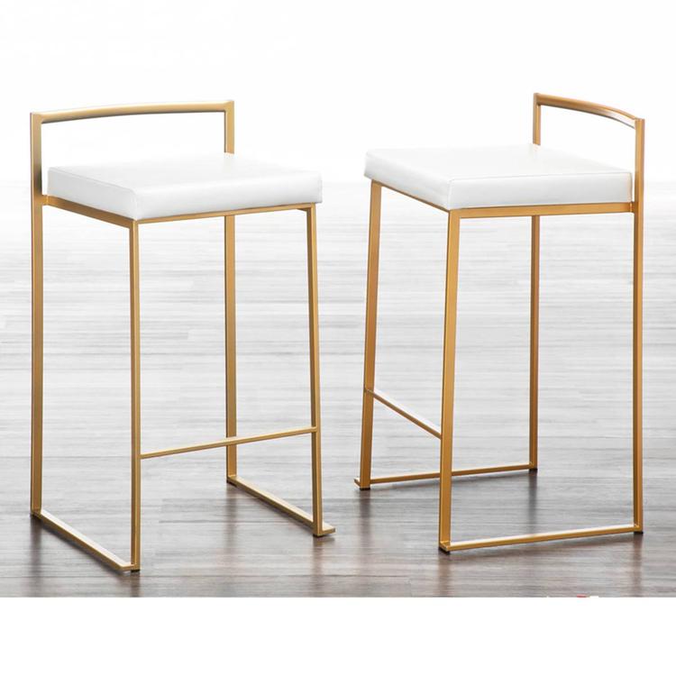 LumiSource Fuji Contemporary-Glam Counter Stools - Set of 2