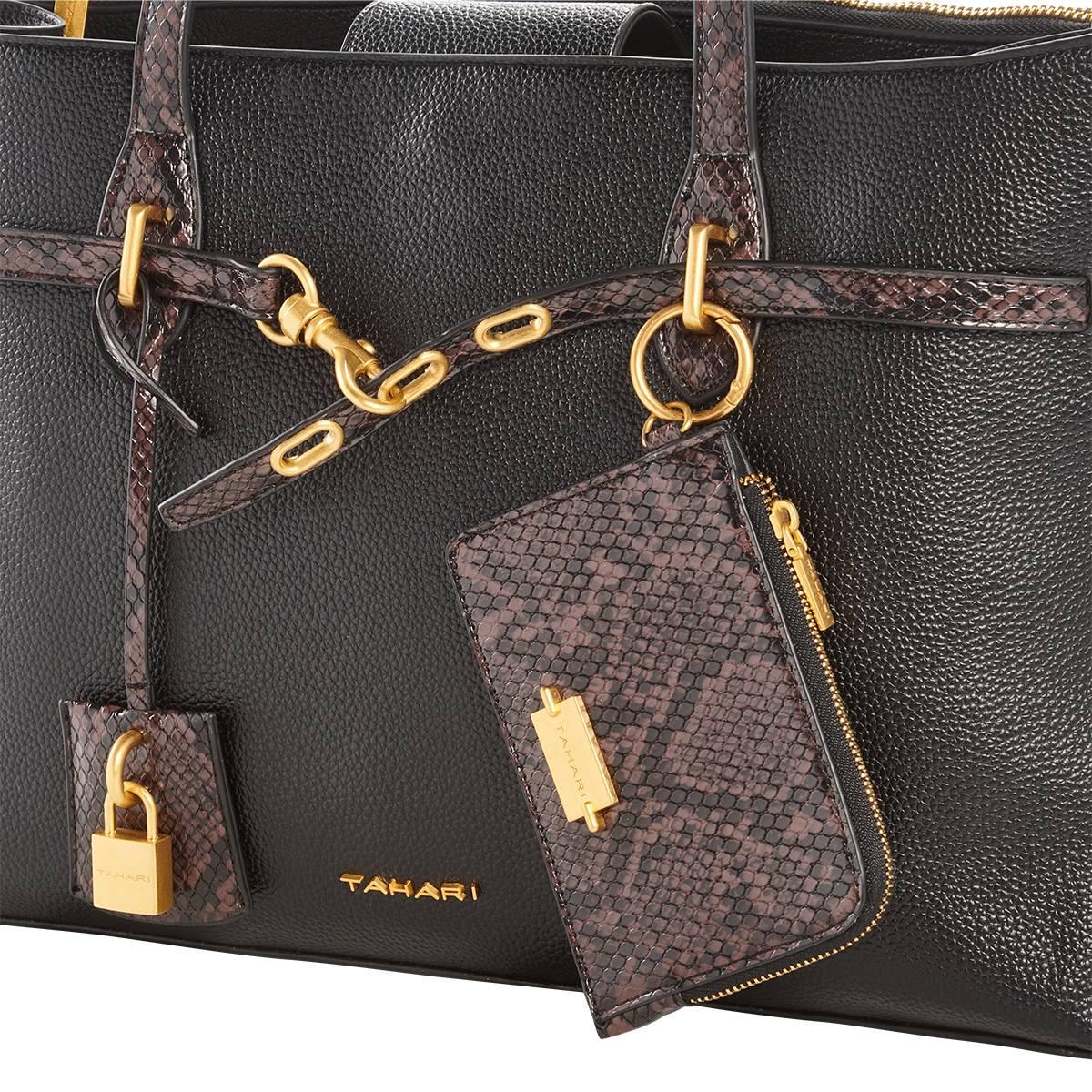Tahari Ginny Snake Trim Tote