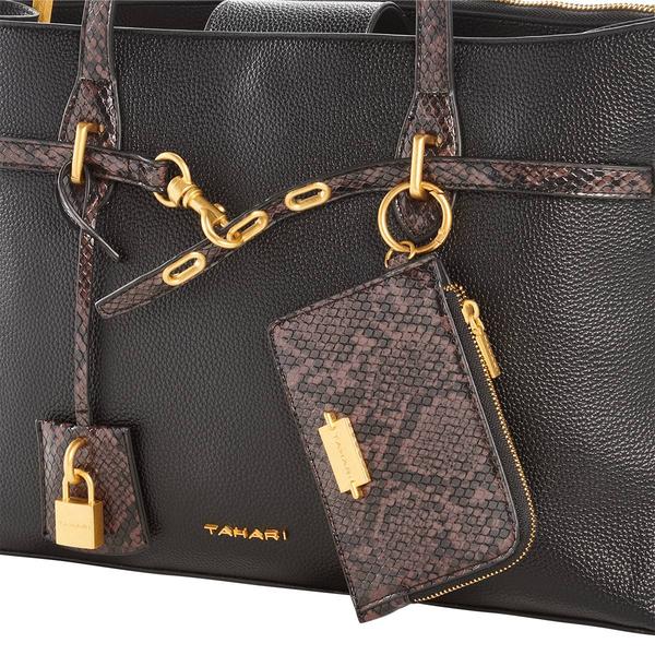 Tahari Ginny Snake Trim Tote