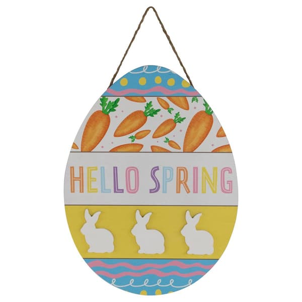 Northlight Seasonal Hello Spring Easter Egg Wall Sign