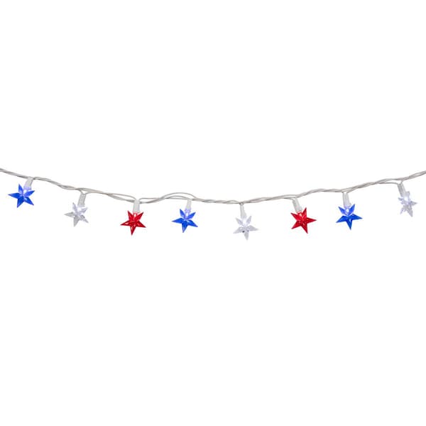 Northlight Seasonal 30ct. LED Multi-Color July 4th Star Light Set