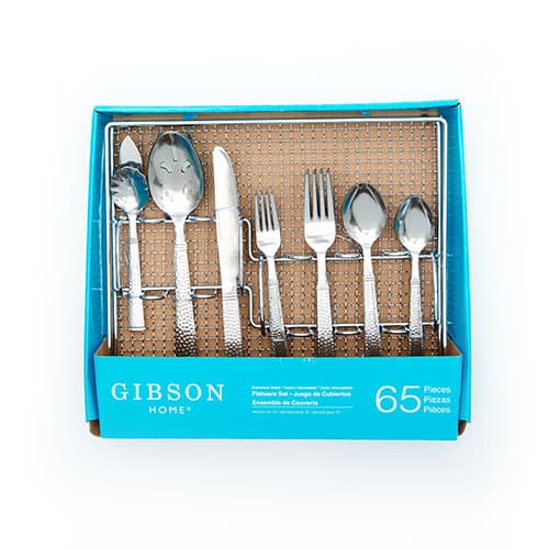 Gibson Prato 65pc. Silverware &amp; Caddy - image 