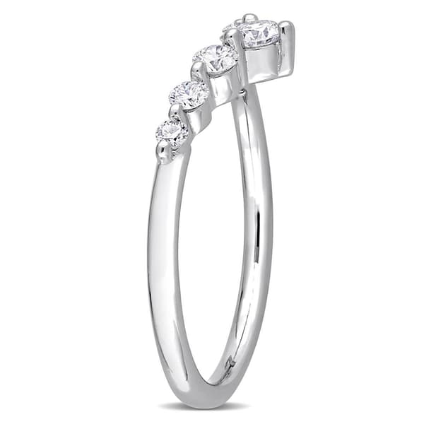 Platinum Plated 3/8ctw. Lab Grown Diamond Ring