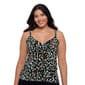 Womens TrimShaper Leona Leopard Mist Tankini Swim Top - image 1
