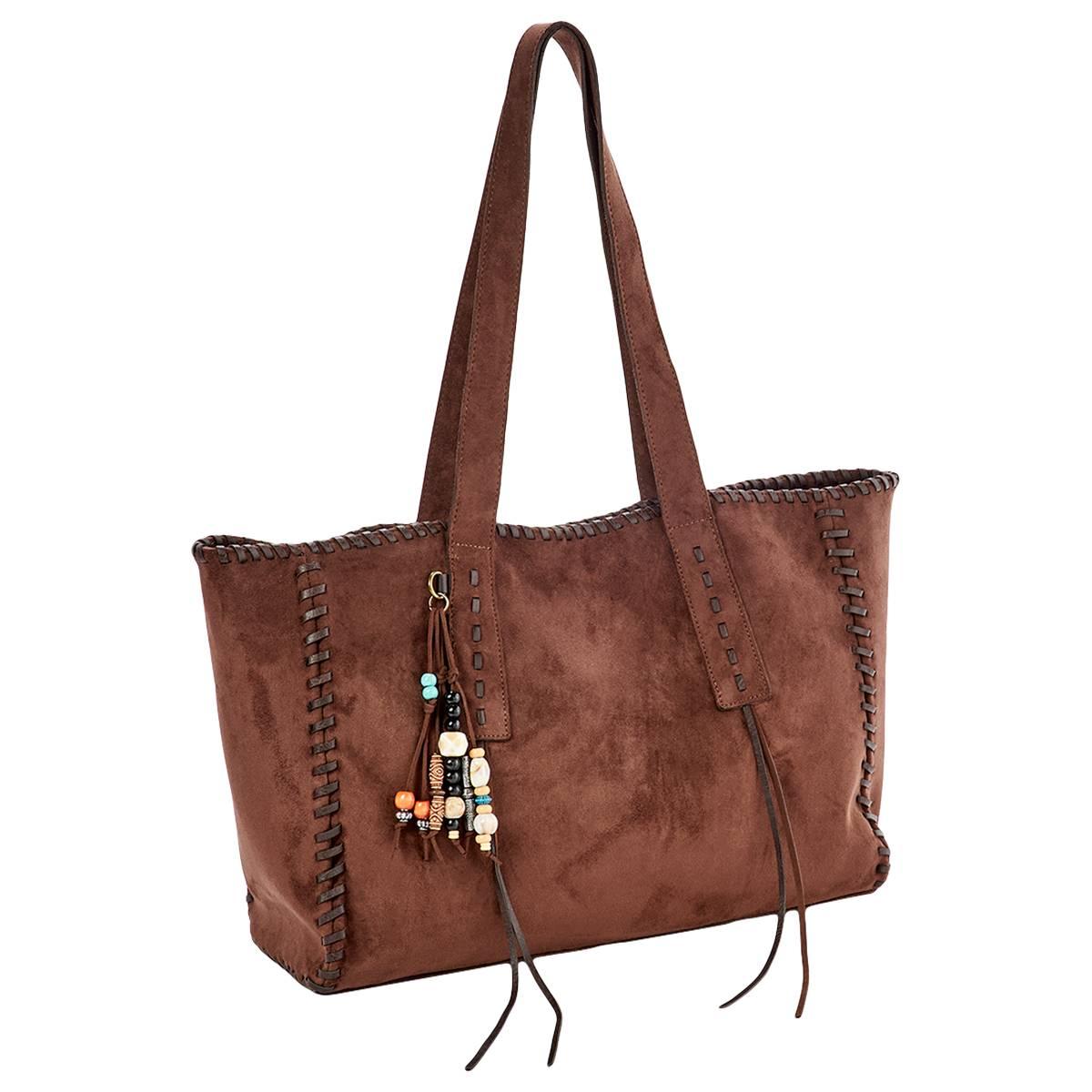 Sam & Hadley Ultrasuede Tote with Charm