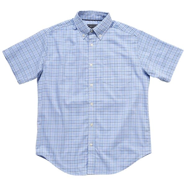 Mens Architect(R) Plaid Weekender Button Down Shirt - Chambray Blue - image 