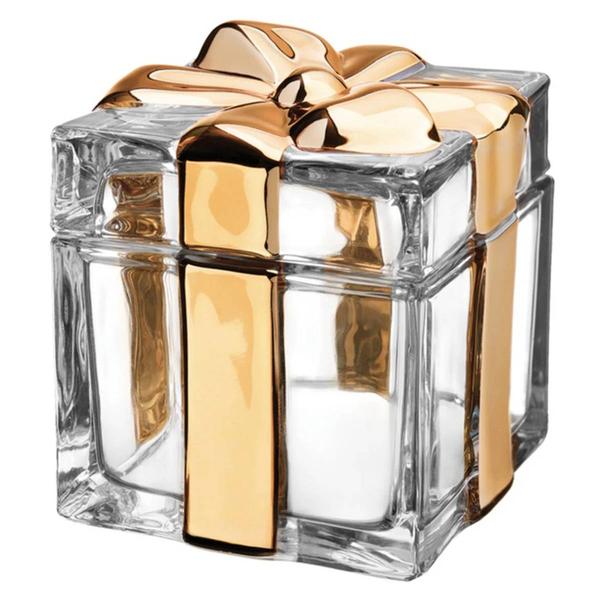 Godinger Gold Present Covered Small - image 