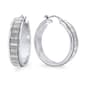 Forever New Sterling Silver Glitter Hoop Earrings - image 1