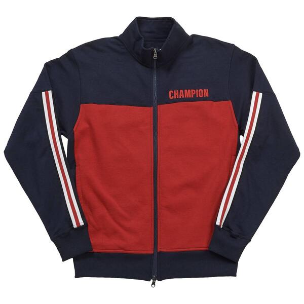 Mens Champion Powerblend Taped Warm Up Zip Jacket - image 