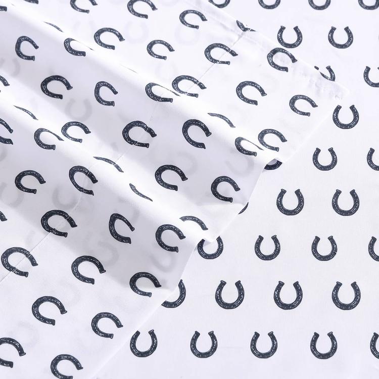 Wrangler Horseshoe Dots Microfiber Sheet Set