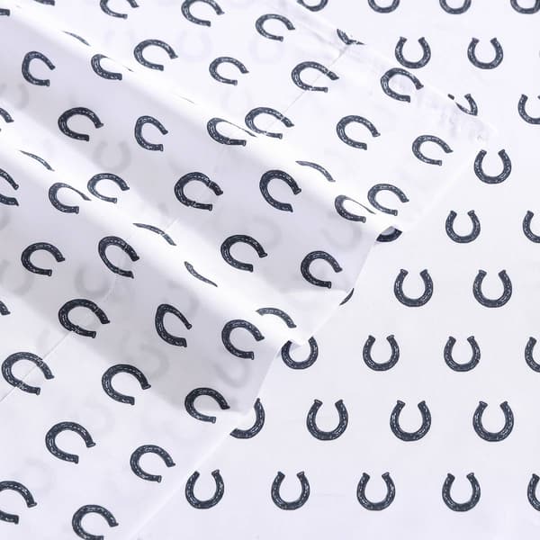 Wrangler Horseshoe Dots Microfiber Sheet Set