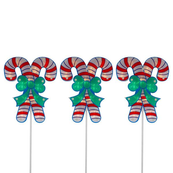Northlight Seasonal Christmas Candy Pathway Markers - Set of 3 - image 