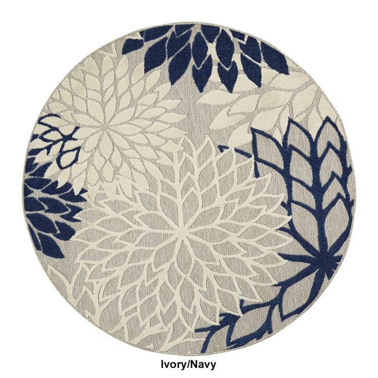 Nourison Aloha Tropical Round Rug