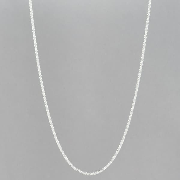 Design Collection Silver Plated Popcorn Chain Necklace - image 