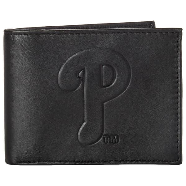 Mens MLB Philadelphia Phillies Logo Genuine Leather Wallet