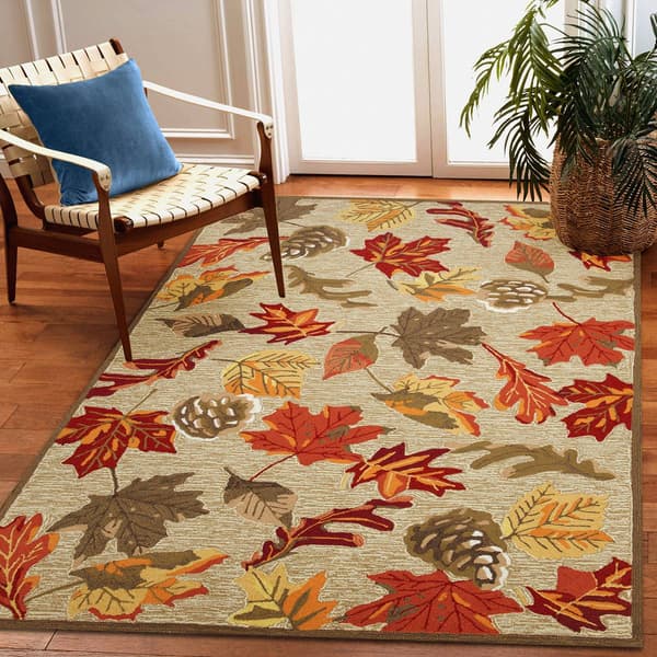 Liora Manne Ravella Falling Leaves Rectangular Area Rug