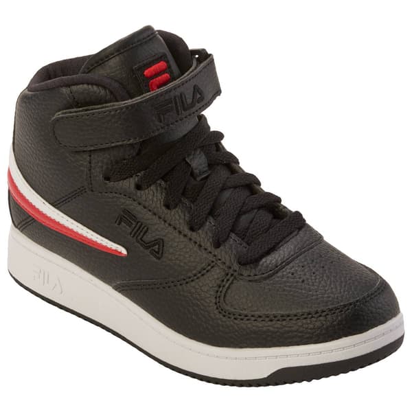 Fila Boys Fila A High High Top Athletic Sneakers 1.5 Black Red Boscov s