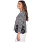 Womens Ruby Rd. Sunset Blvd 3/4 Sleeve Stripe Lace Blouse - image 3