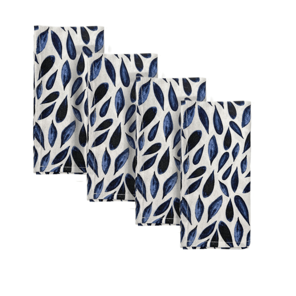 Lenox® Blue Bay Leaf Napkins - Set of 4 - image 