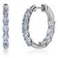 Gemstone Classics(tm) Lab Grown Aquamarine Inside Out Hoop Earrings - image 1